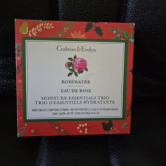 Crabtree & Evelyn Rosewater Moisture Essentials Trio Hand Therapy & Soap Set - Picture 1 of 2